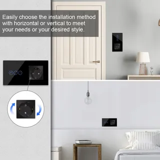 CNBINGO Smart WiFi Lichtschakelaar Schuko Stopcontact Zwart — miniatuur 8