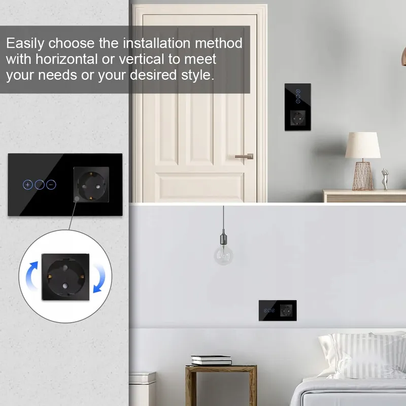 CNBINGO Smart WiFi Lichtschakelaar Schuko Stopcontact Zwart — foto 8