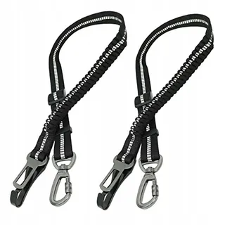 NEWANER 2 Stuks Autogordel Hond 3-in-1 Elastische Demper — miniatuur 1