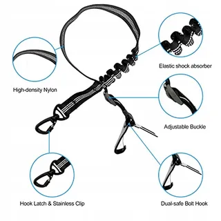 NEWANER 2 Stuks Autogordel Hond 3-in-1 Elastische Demper — miniatuur 2