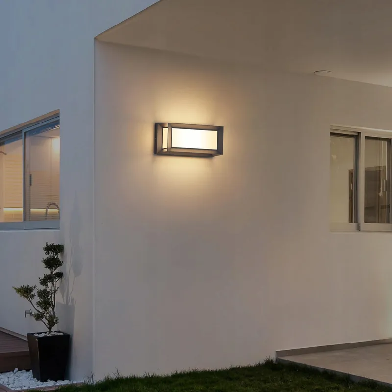 KLIGHTEN Moderne Buitenlamp E27 IP65 60W Zonder Lamp Antraciet — foto 7
