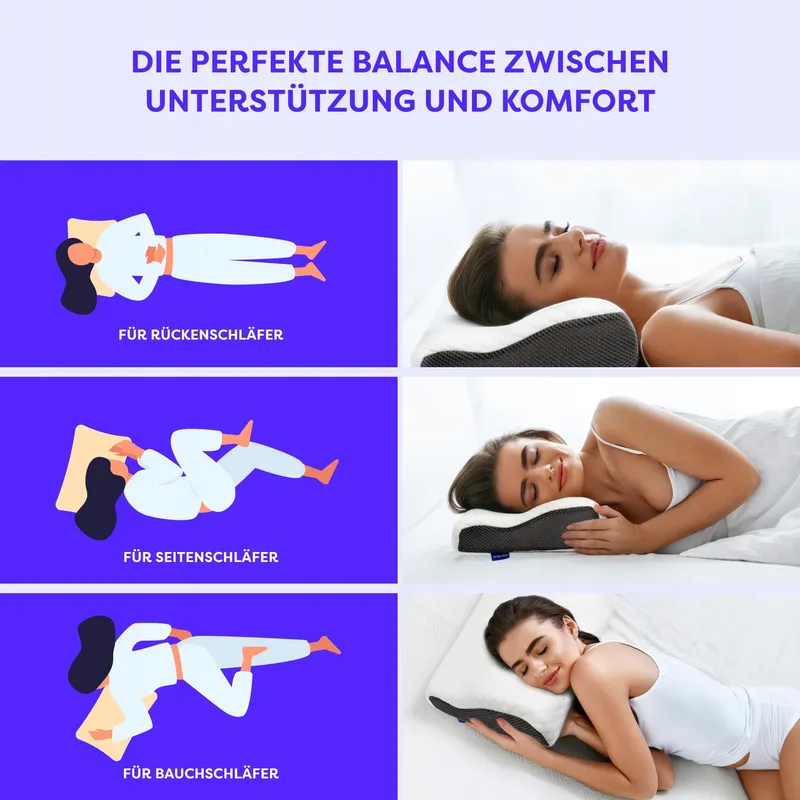WOLKENFELD Orthopedisch Kussen Memory Foam Ergonomisch — foto 4