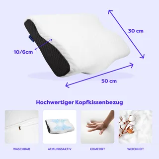 WOLKENFELD Orthopedisch Kussen Memory Foam Ergonomisch — miniatuur 2