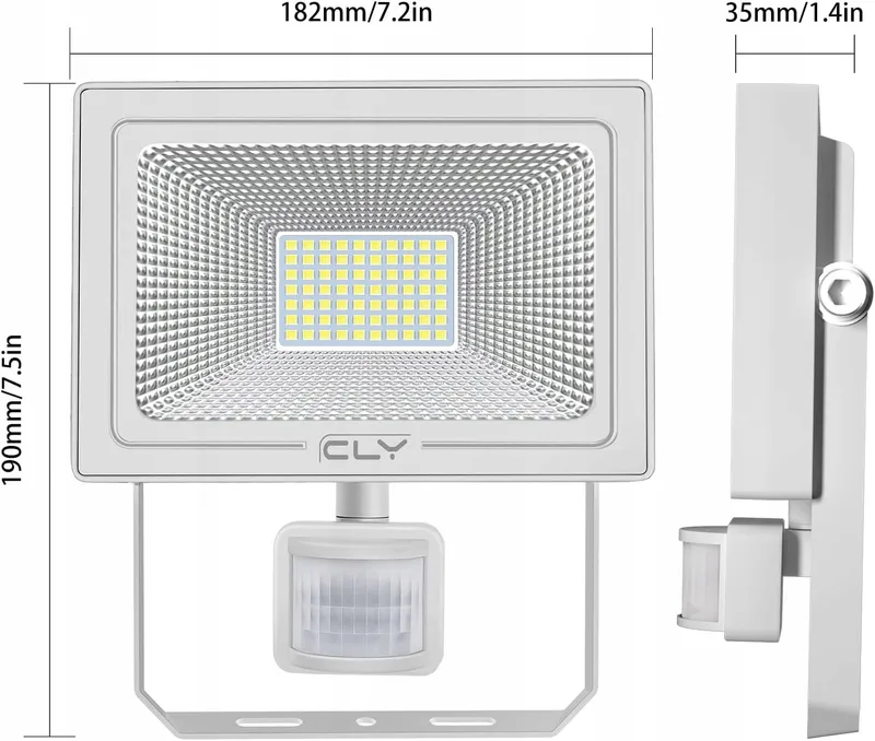 CLY 60W LED Schijnwerper Bewegingsmelder 5200LM 6500K IP66 — foto 7