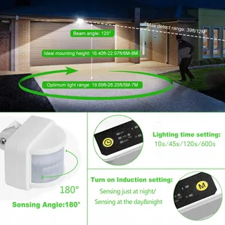 CLY 60W LED Schijnwerper Bewegingsmelder 5200LM 6500K IP66 — miniatuur 3
