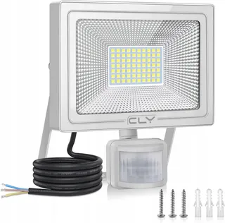 CLY 60W LED Schijnwerper Bewegingsmelder 5200LM 6500K IP66 — miniatuur 1