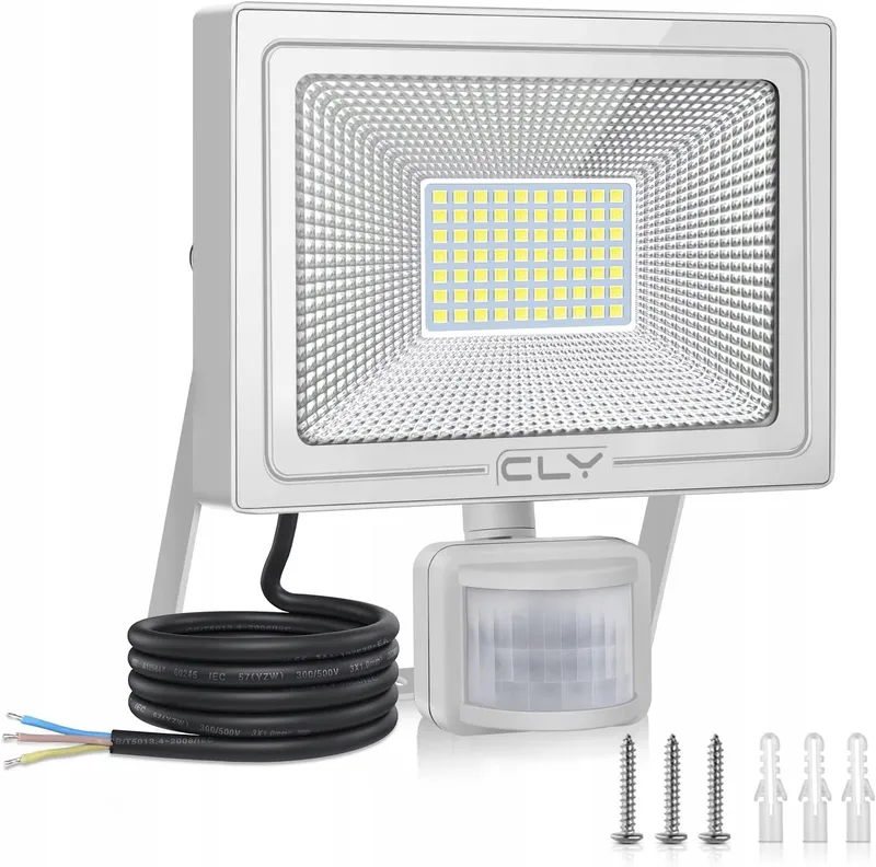 CLY 60W LED Schijnwerper Bewegingsmelder 5200LM 6500K IP66 — foto 1