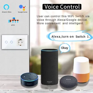 CNBINGO Smart Touchschakelaar Stopcontact Schuko Wit WiFi Alexa — miniatuur 7