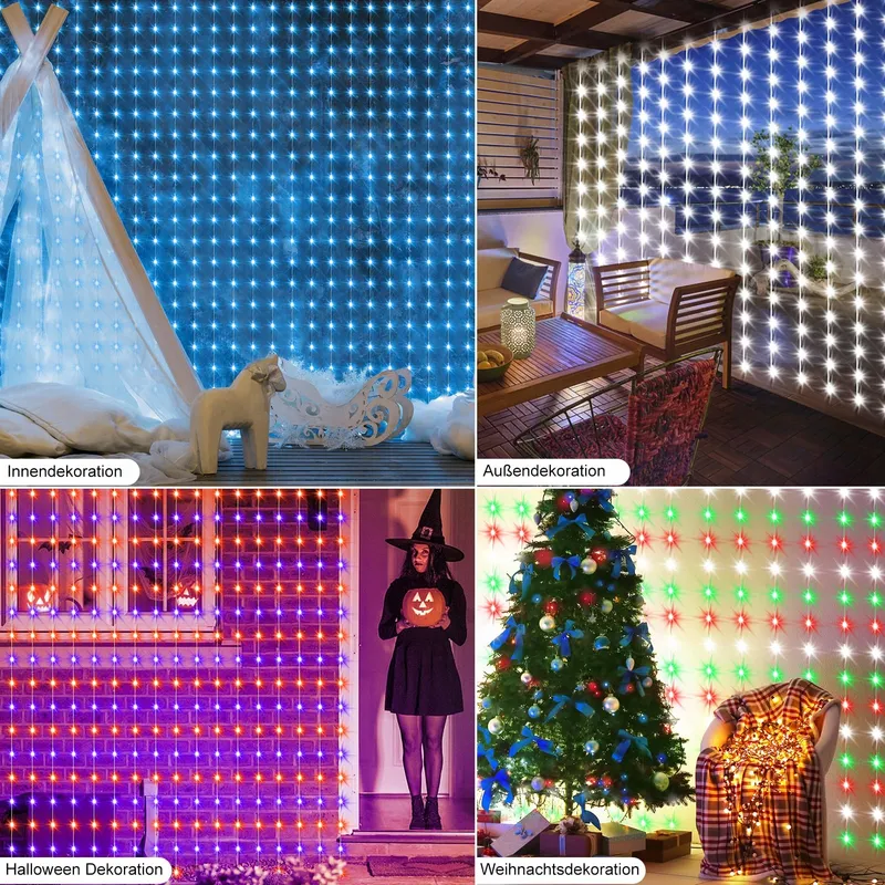 ZAIYW RGB Lichtgordijn 144 LED 24Mx18M App Afstandsbediening — foto 3