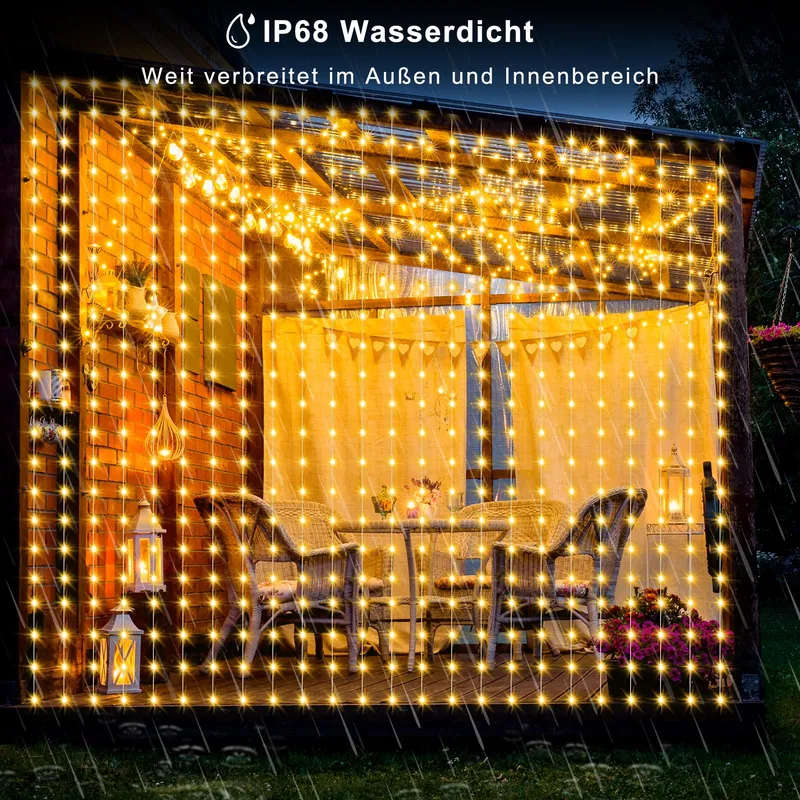 ZAIYW RGB Lichtgordijn 144 LED 24Mx18M App Afstandsbediening — foto 6