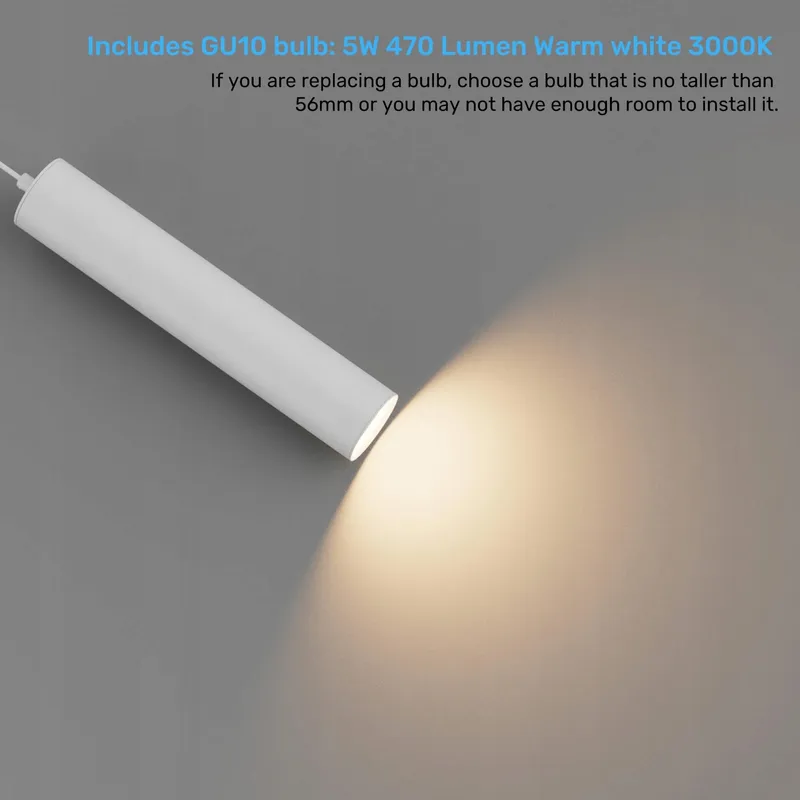 KLIGHTEN Hanglamp GU10 LED 5W 470LM Verstelbaar Keuken Woonkamer — foto 4