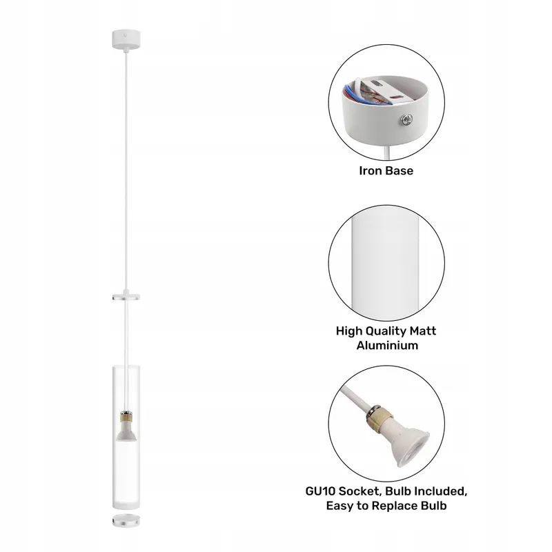KLIGHTEN Hanglamp GU10 LED 5W 470LM Verstelbaar Keuken Woonkamer — foto 3