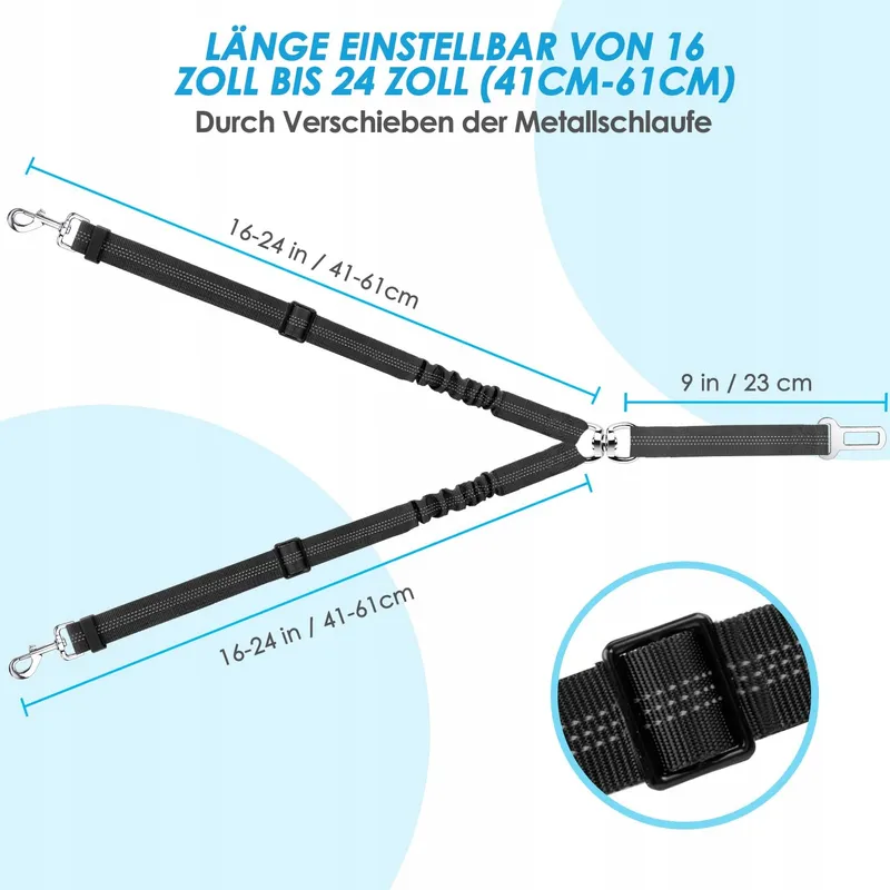 SLOWTON Veiligheidsgordel Hond Verstelbaar Reflecterend V2 — foto 7