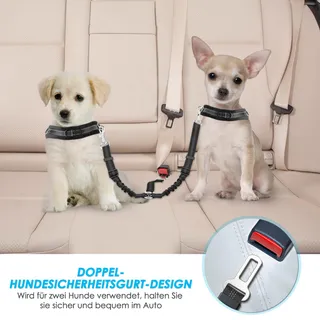 SLOWTON Veiligheidsgordel Hond Verstelbaar Reflecterend V2 — miniatuur 2