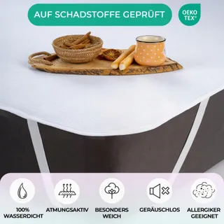 BUYMAX Matrasbeschermer 100x200cm Waterdicht Set 2 Stuks OEKO-TEX — miniatuur 4
