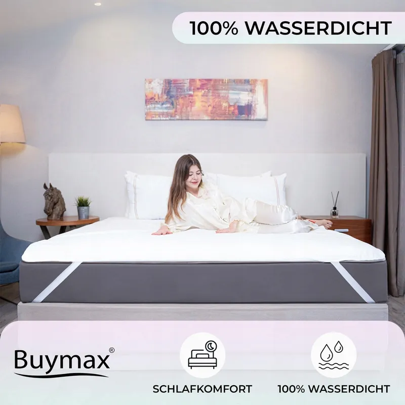 BUYMAX Matrasbeschermer 100x200cm Waterdicht Set 2 Stuks OEKO-TEX — foto 2