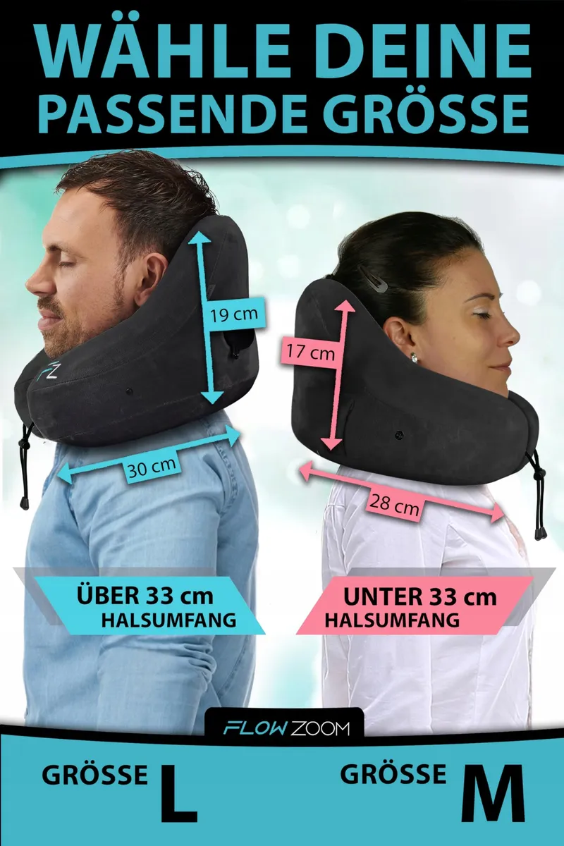 FLOWZOOM AIR Opblaasbaar Reis-Nekkussen Ergonomisch β foto 5