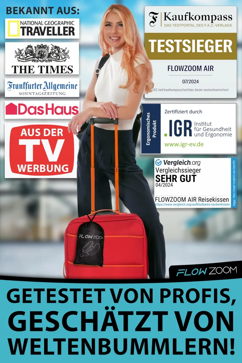 FLOWZOOM AIR Opblaasbaar Reis-Nekkussen Ergonomisch β foto 6
