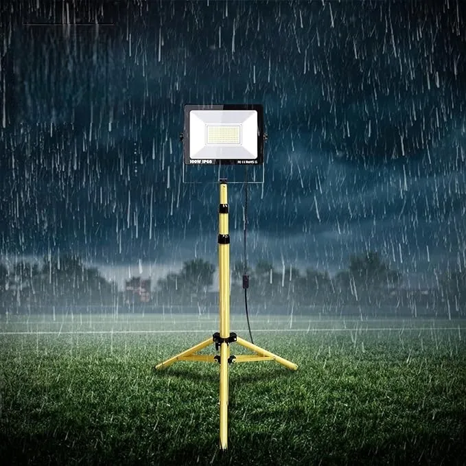 RIGIDON 100W LED Bouwlamp Met Statief 10000LM Waterdicht Werkplaats — foto 8