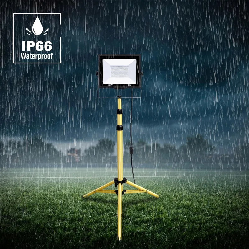 RIGIDON 100W LED Bouwlamp Met Statief 10000LM Waterdicht Werkplaats — foto 6