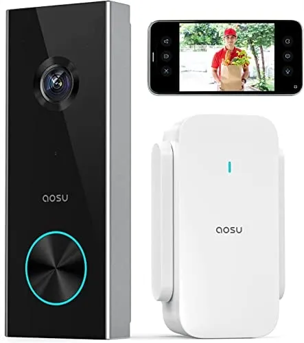 AOSU Video Deurbel 2K Camera AI Persoonsherkenning Alexa — foto 1