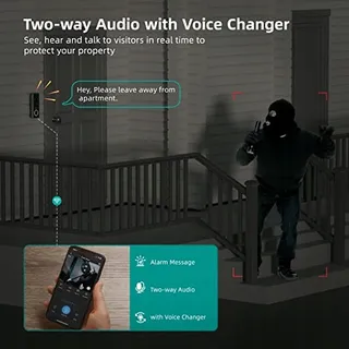 AOSU Video Deurbel 2K Camera AI Persoonsherkenning Alexa — miniatuur 5