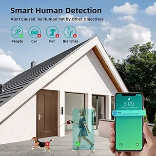 AOSU Video Deurbel 2K Camera AI Persoonsherkenning Alexa — miniatuur 3