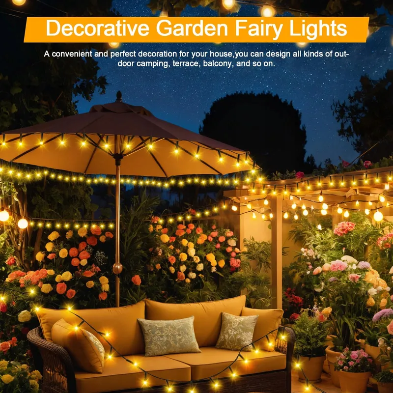 CSHARE Solar LED Lichtsnoer 5M 50 LED IP65 Tuin Terras — foto 7
