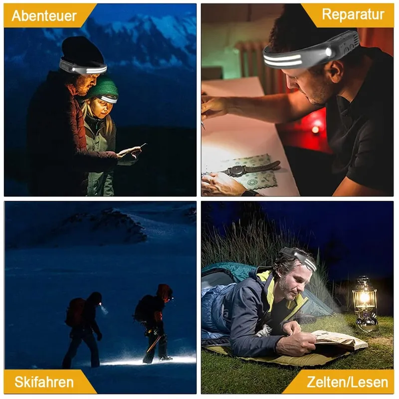 GSY LED Hoofdlamp 1000 Lumen Oplaadbaar Waterdicht — foto 6