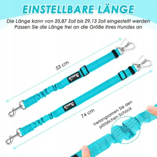 SLOWTON Hondentuig Met Veiligheidsgordel Auto Blauw S — miniatuur 7