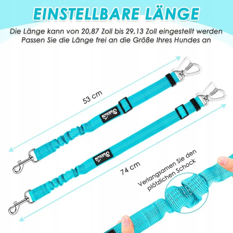 SLOWTON Hondentuig Met Veiligheidsgordel Auto Blauw S — foto 7