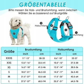SLOWTON Hondentuig Met Veiligheidsgordel Auto Blauw S — miniatuur 6