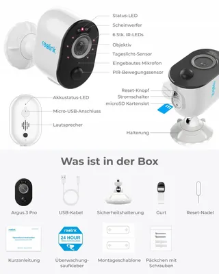 REOLINK Argus 3 Pro Bewakingscamera 5MP Persoon Voertuig Detectie WiFi — miniatuur 9