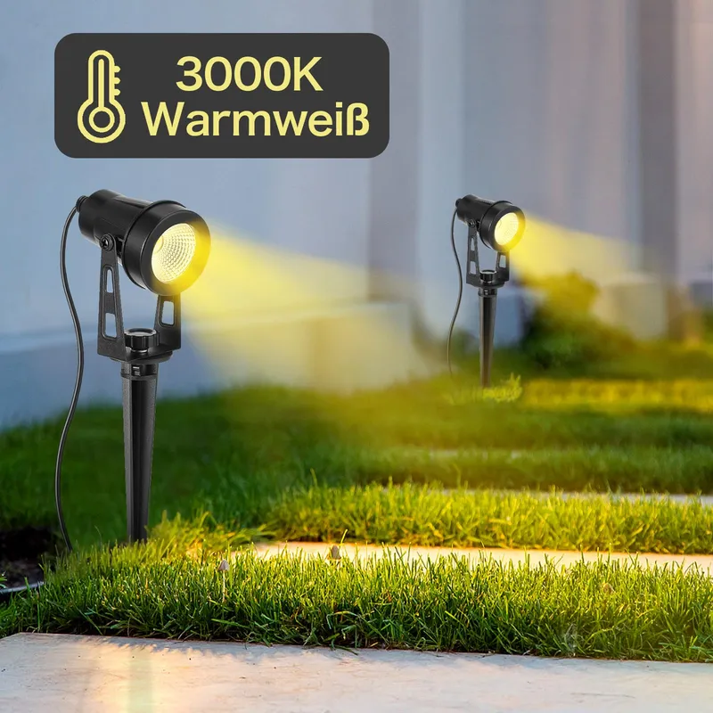 HUAEU Tuinverlichting 14m LED 12V IP65 Warmwit 3000K — foto 2