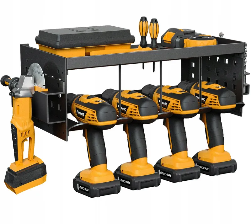 HEAVYDUTY Wandhouder voor Boormachine 4 Vakken Gereedschap — foto 1
