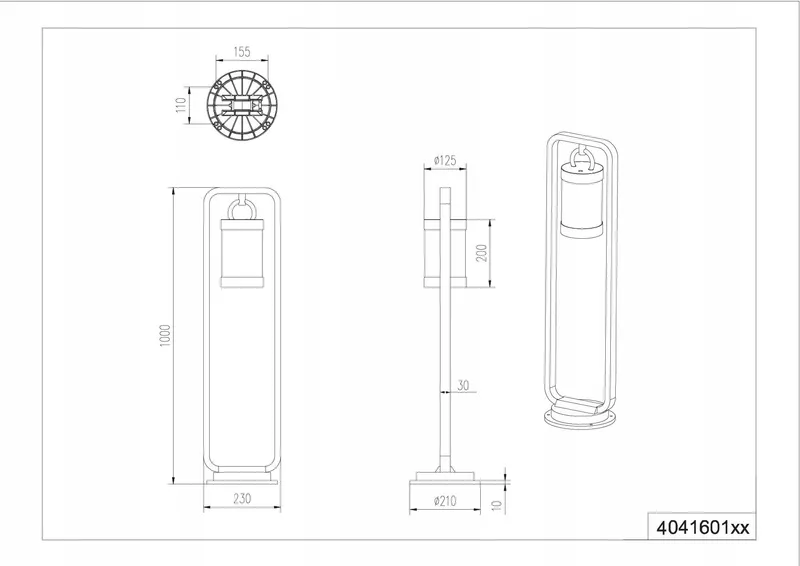 TRIO LEUCHTEN Sambesi Tuinlamp 100cm Aluminium E27 — foto 4