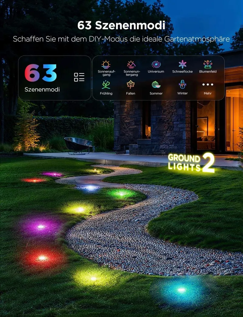 GOVEE Padverlichting Buiten IP67 RGBIC App-bediening 15M — foto 2
