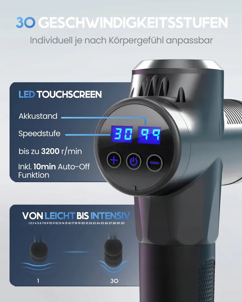 HELDENWERK Massagepistool 7 Koppen 30 Snelheden USB-C Warmtekop — foto 4