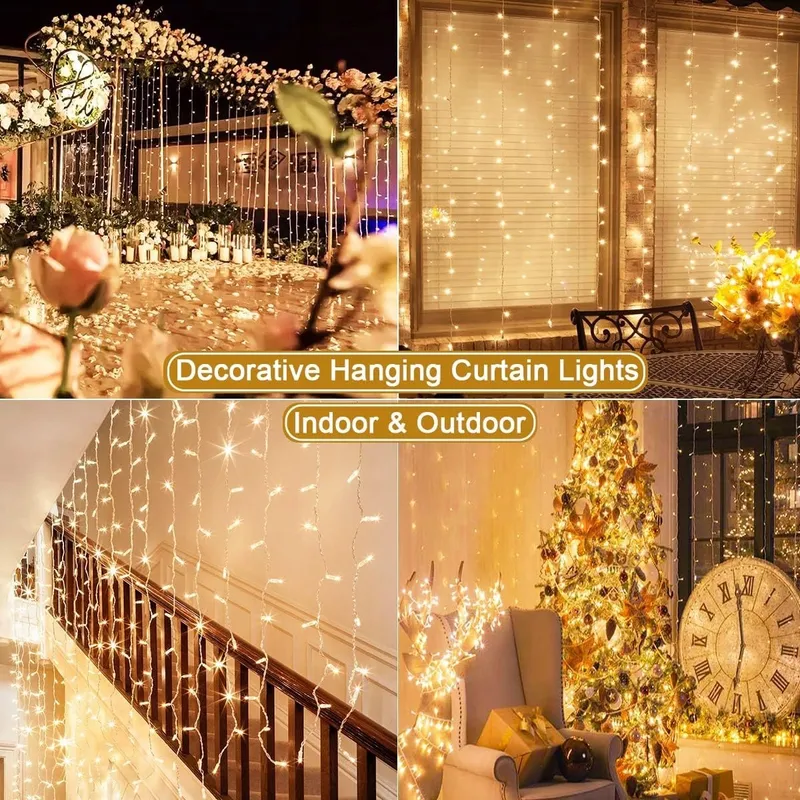 DEKOFUN Lichtgordijn Waterdicht 300 LED 3x3m — foto 5