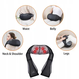 SNAILAX Shiatsu Massageapparaat Nek Rug Met Warmte Elektrisch — miniatuur 5