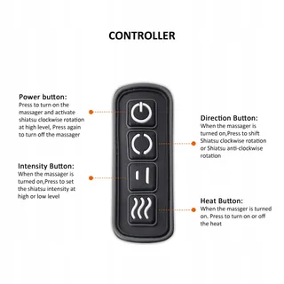 SNAILAX Shiatsu Massageapparaat Nek Rug Met Warmte Elektrisch — miniatuur 7