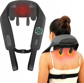 SNAILAX Shiatsu Massageapparaat Nek Rug Met Warmte Elektrisch — miniatuur 9