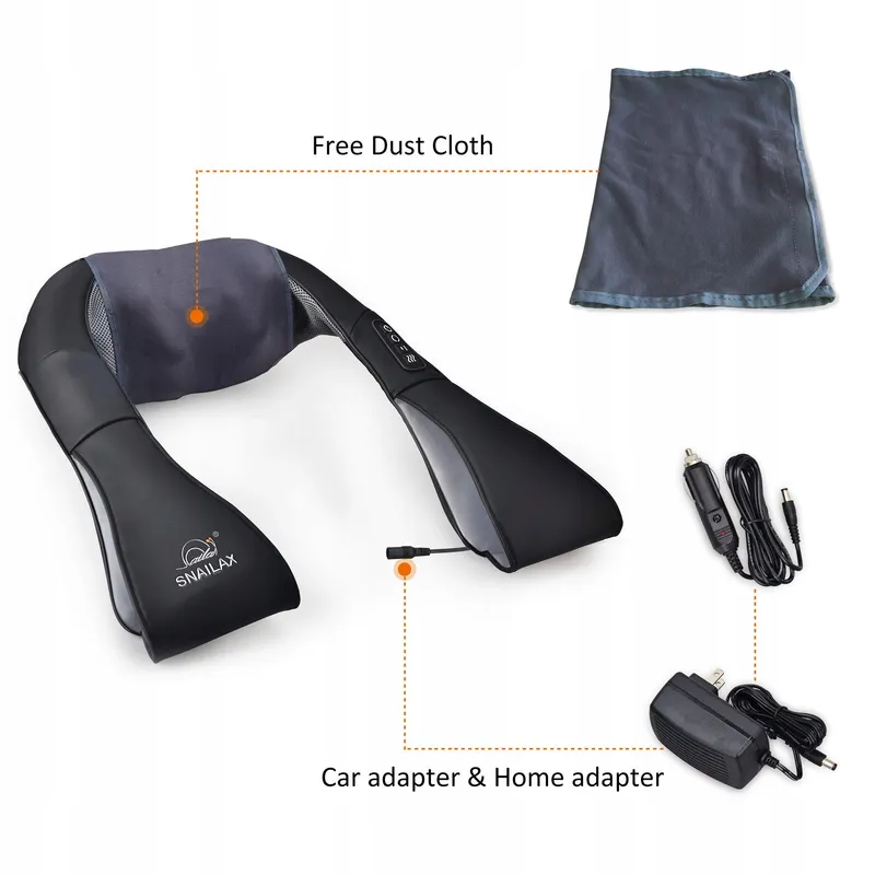 SNAILAX Shiatsu Massageapparaat Nek Rug Met Warmte Elektrisch — foto 6