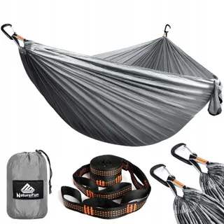 NATUREFUN Ultralichte Camping Hangmat 300kg 300x200cm Nylon — miniatuur 1