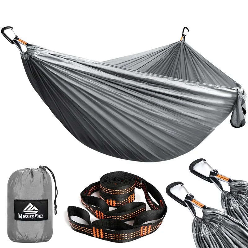NATUREFUN Ultralichte Camping Hangmat 300kg 300x200cm Nylon — foto 1