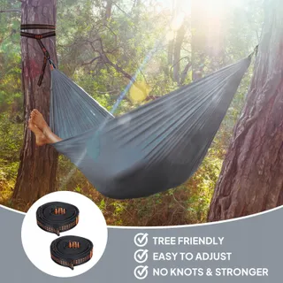 NATUREFUN Ultralichte Camping Hangmat 300kg 300x200cm Nylon — miniatuur 3