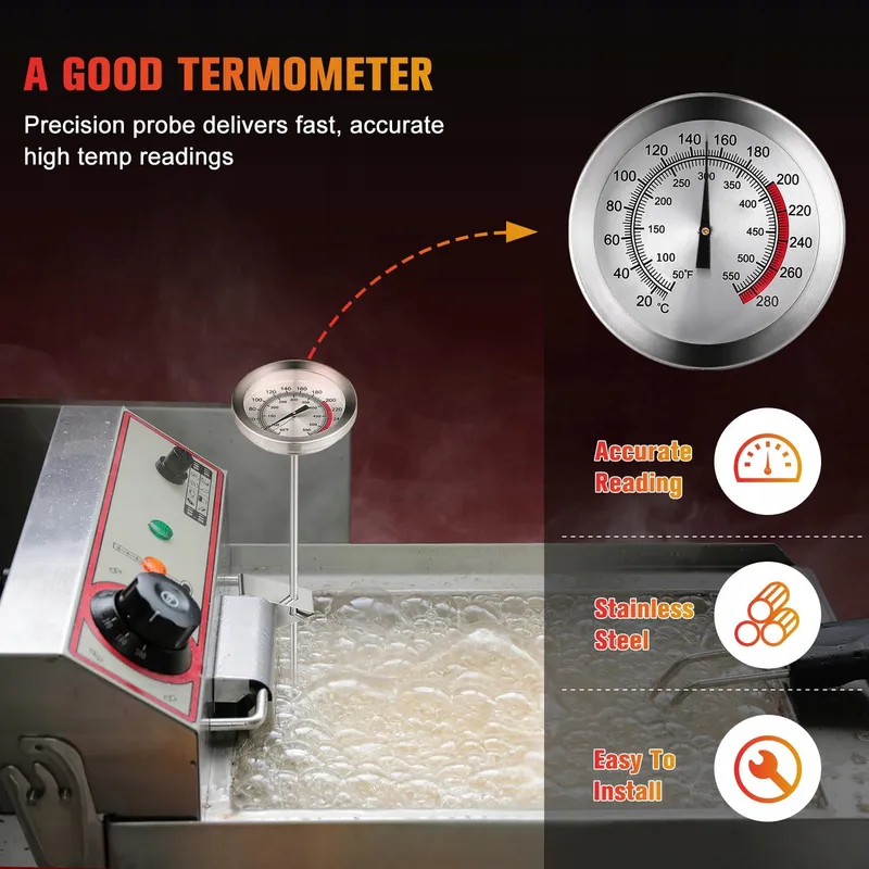 Analoge Keukenthermometer Vlees Grill Bakken 23cm — foto 3