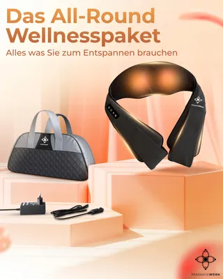 MASSAGEWERK Shiatsu Massageapparaat Rug Nek Met Warmtefunctie — miniatuur 8