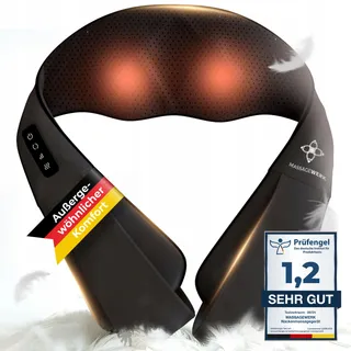 MASSAGEWERK Shiatsu Massageapparaat Rug Nek Met Warmtefunctie — miniatuur 1