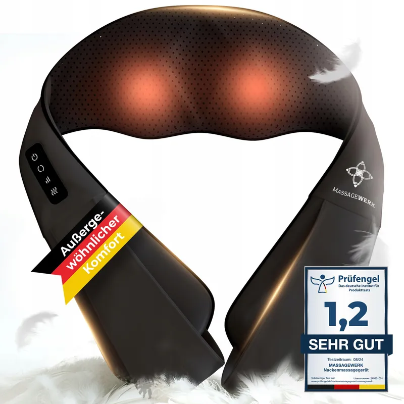 MASSAGEWERK Shiatsu Massageapparaat Rug Nek Met Warmtefunctie — foto 1